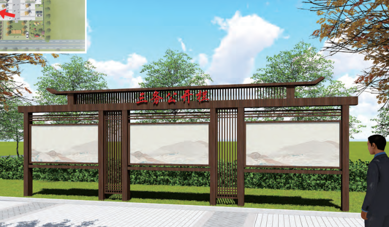 鄉(xiāng)村振興景觀設計：鄉(xiāng)村振興街道外立面出新設計 -千帆標識，行業(yè)經(jīng)驗15年，為400+企業(yè)或市政單位提供標識系統(tǒng)解決方案。